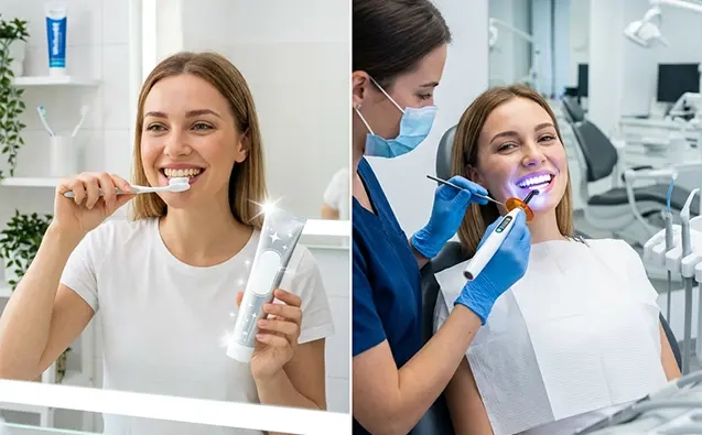 whitening toothpaste vs professional teeth whitening